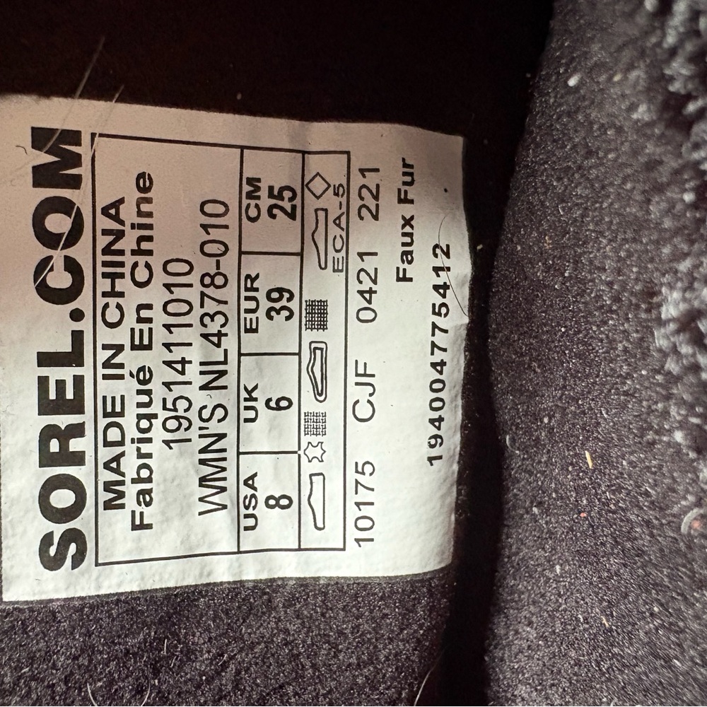 Sorel Joan of Arctic Next Boot Black Size 8 - Picture 6 of 6